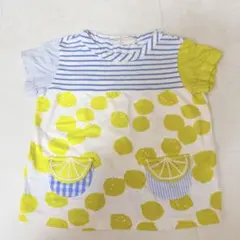 ベイビーチアー BABY CHEER レモン柄 ボーダー 半袖 Tシャツ 80のサムネイル