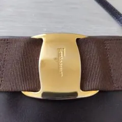 Salvatore Ferragamo ブラウンショルダーバッグ　ヴィンテージ