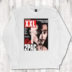 XXL cover 2pac ラップT 白 ロンT 2XL