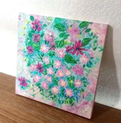 自作 「Ms. Margaret」ミニ絵画 約10cm x 10cm 1点物