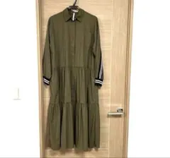 Dignite collier オリーブ色 シャツワンピース