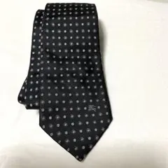 Burberry black label ネクタイ 黒　小紋柄