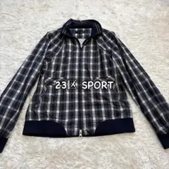 【23区 SPORT】 チェック柄 ジップブルゾン Sサイズ スポーツ ゴルフ