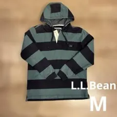 L.L.Bean フード付きストライプパーカー　古着 色褪せあり