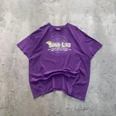 デルタ USA古着 アメリカ輸入 両面プリント Tシャツ 半袖 紫色 XL