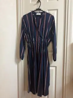 AZUL ストライプ柄 ロングワンピース M