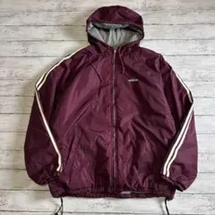 ヴィンテージ90sadidas リバーシブル中綿ジャケット L パープル×グレー