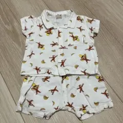 petit main おさるのジョージ　セットアップ 80