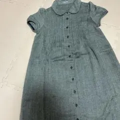 ヘリンボーン柄 半袖チュニック M