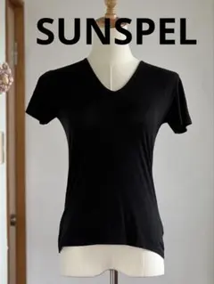 SUNSPEL Vネック 半袖 Tシャツ ブラックのサムネイル