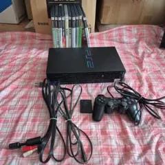 動作確認済 すぐ遊べる PS2 プレステ2 本体 ソフト10本 メモカ コード