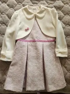 arisana薄紫ワンピース白ジャケット130cm入学式卒園式