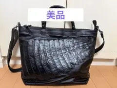 【極美品】高級イビサ★クロコダイル★ブラック2wayショルダーバッグ★即購入OKのサムネイル