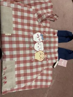 チェック　ちいかわ　エプロン