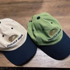 刺繍ロゴ付きベースボールキャップ2点セット