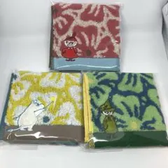 MOOMIN 北欧柄 2025年 タオル ハンカチ 花柄 ムーミン 3枚セット