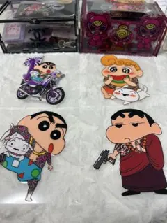 しんちゃん、おしん、刺青 ハーフカプラシール4枚セットෆ‪⸒⸒