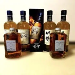 ニッカウヰスキー 余市2本、フロムザバレル 2本、竹鶴2本のお得な合計6