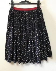 ネイビー レトロ　小花柄スカート♡