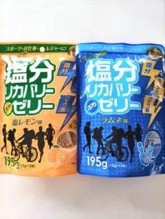 塩分リカバリーゼリー 塩レモン ラムネ味 2袋セット 熱中症対策のサムネイル