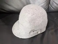 ZARA ガールズ 54cm程度　グレーハット リボン付き