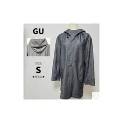 GU ジーユー ロング コート アウター フード付き グレー S 極美品