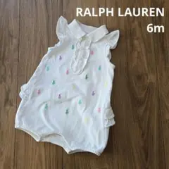 【RALPH LAUREN】 ロンパース ショートオール ホワイト ポニー