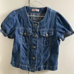 メゾピアノ 半袖 デニムジャケット