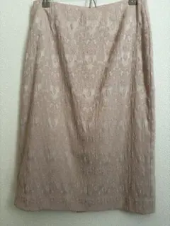 ナチュラルビューティーベーシック　レースジャガードタイトスカート Sサイズ