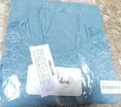 九鬼さんの発熱しっとりレーシーハイネックインナー　ターコイズ　М