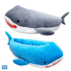 BIGサメシャーク クッションベッド ペットベッド グレー