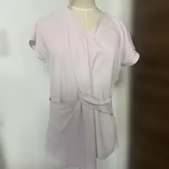 フロントねじりブラウス　ピンク salire