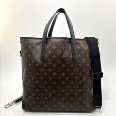 超極美品 ルイヴィトン モノグラム マカサー デイヴィス トートバッグ ブラックのサムネイル