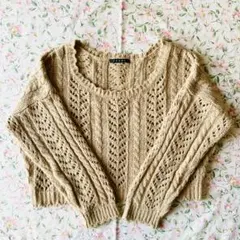 ⭐️INGNI ベージュ クロップドニットセーター⭐️