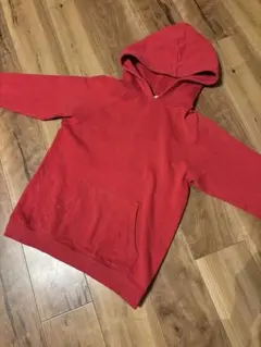 devirock デビロック パーカー トレーナー 赤 レッド 無地 シンプル