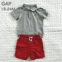 GAP 18-24M ポロシャツ＆ショートパンツセット