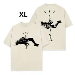 トラヴィス スコット ベージュ 半袖 Tシャツ 両面プリント XLのサムネイル