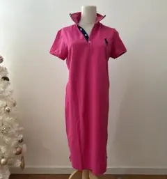 ラルフローレン　ポロシャツワンピース　ピンク　ビッグポニー　L y2k