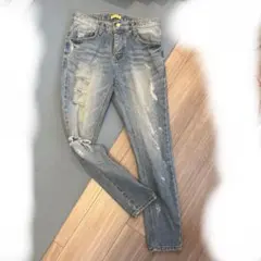 J.JEANS ダメージデニムパンツ S