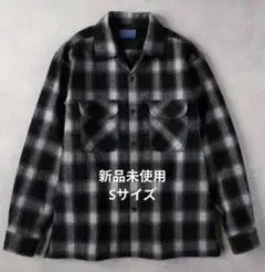 新品未使用ボタン付バックナンバーウールミックスオープンカラーシャツペンドルトンS