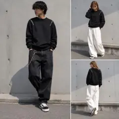 Ellno Loset ジップ付きスウェット ブラック