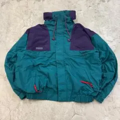 M*A様 90s　Columbia　ナイロンジャケット　XL相当　グリーン　切替