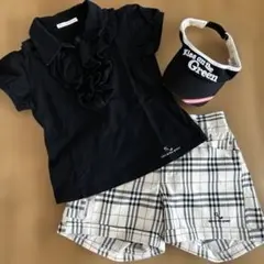 kiss on the green ポロシャツショートパンツサンバイザーセット