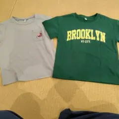 120 水色 緑 半袖 Tシャツ ２枚セット 男の子のサムネイル