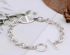シルバーチェーン　ブレスレット　24cm