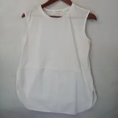 NATURAL BEAUTY BASIC ノースリーブチュニック M ホワイトのサムネイル