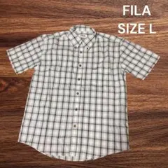 ③⓪FILA 半袖シャツ チェック柄 サイズL