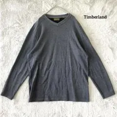 ティンバーランド Vネック 長袖 Tシャツ カットソー ダークグレー メンズのサムネイル