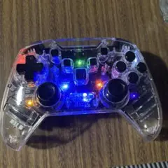ワイヤレスコントローラー 透明 LEDライト付き