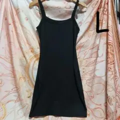 SHEIN ブラック ノースリーブ ミニワンピース L